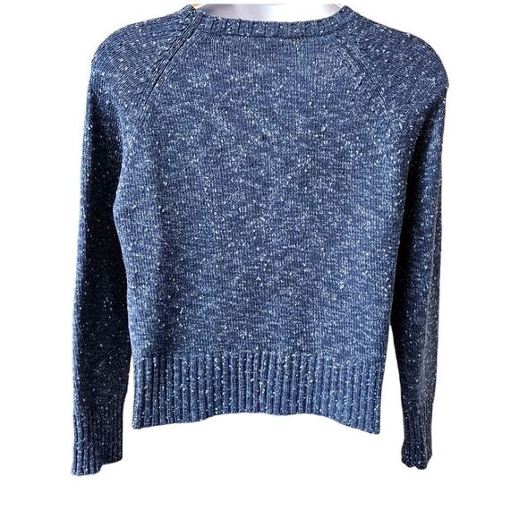 LIZ CLAIBORNE Vintage Blue Speckled Long Sleeve Zip- Up Sweater  Size Large - Picture 11 of 16